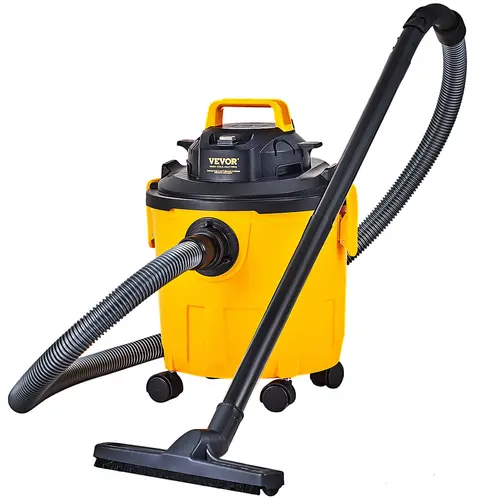 【toolupgrade】VEVOR 5 Gal 6 Peak HP Bagless Wet-Dry Floor Vacuum, 60CFM Fast Pickup Bagless Vacuums with Blower Function, Shockproof Switch, 2-in-1 Crevice Nozzle Kit, 3-Stage Filters for Carpet Debris, Car Cleaning