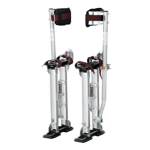 VEVOR Aluminum Alloy Drywall Stilts, 18-30 in Adjustable Height Tool with Safety Durable Knee Pads, Non-slip Rubber Base, Shock Absorbers, Walking Strap System, Dual Spring Balance, 228 lbs Capacity for Sheetrock Home Improvement