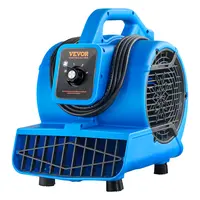 【toolupgrade】VEVOR Corded Floor Blower - 1360 RPM, 600 CFM, Lightweight Portable Carpet Dryer Fan with Carry Handle, 4 Blowing Angles, 3-Speed Adjustment, Timer, for Janitorial, Commercial Use