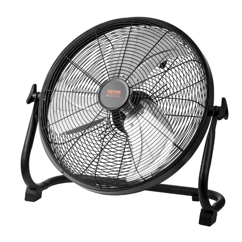 VEVOR 16-in Cordless Rechargeable Oscillating Fan, Silent Operation, Fast-Charging Heavy-Duty Metal Industrial Floor Fan, 360-Degree Manual Pivoting Head, Stepless Speed Regulation, Portable for Home, BBQs, Car Trips (Outdoor Use Compatible)