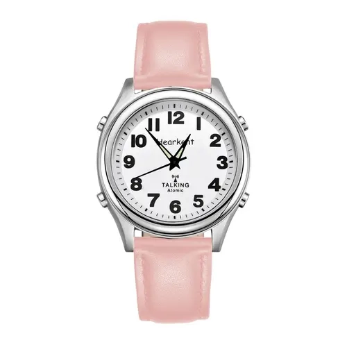 Hearkent Women's Elegant Look 36mm Talking Watch for Visually Impaired, Large Numbers, American Voice, Nylon Strap with Buckle, Self-Setting, Female Size, 12-Month Durability, Gift for Elderly, Sohochic Fashion Women's Watch Accessory