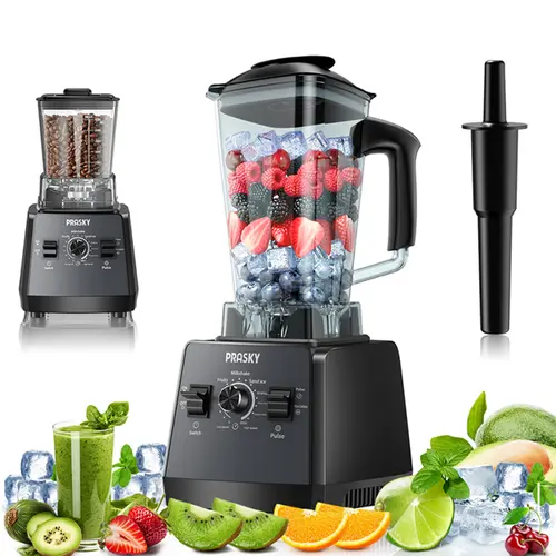 PRASKY Professional Blender,kitchen for blender 68oz BPA-Free 2-Jars, 2400W/1000W, 25000 RPM, Blender for Shakes, Ice Crush, Food Processor Kitchen Appliance,summerwins summerwins