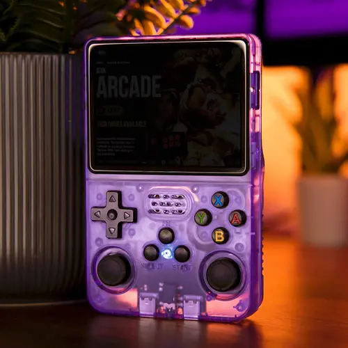 WUDS R36S Cordless Compact Retro Arcade Handheld Gaming Console - 3.5-in IPS Screen, 32+64GB Expandable TF Card, Preinstalled Emulator, USB Video Player, Gamepad, USB-Charged Device, Cool Gadgets, Unique Cool Gifts for Gamers, Gamer Stuff