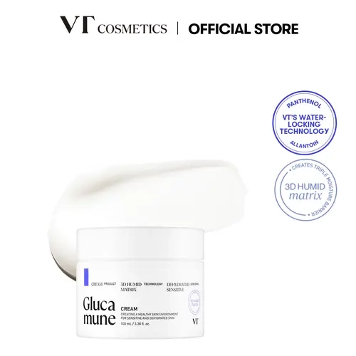 [VT COSMETICS] GLUCAMUNE Cream with 57% Glucamune & Moist Soothing Essence | Hydrating, Moisture, Skin Repair, Pore Care & Dry Skin Care | Sensitive & Dehydrated Skin | Korean Skincare Moisturizer