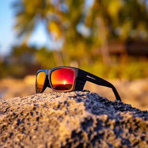 Bomber Eyewear Clutch Safety Sunglasses, Minimalist Full Frame Unisex Design with Removable Side Shields, ANSI Z87+ Polarized & Photochromic Lenses for Fishing & Work, Polarized Glasses
