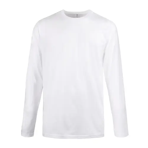 Men's 100% Cotton Ribbed Longsleeve Round Neck Classic Fit Plain Tee - S-3XL, Big & Tall, Breathable, Layer-Friendly Streetwear Activewear for Casual & Workout Use