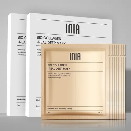 INIA Collagen Moisturizing Hydrogel Skin Care Mask for Adults - Hydrate Skin, Boost Moisture, Ideal for Night Routine