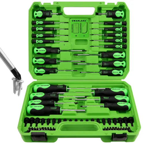 ELEAD 86PCS Magnetic Screwdriver Set - Multifunctional Diy Tool with 20 Nut Drivers, Slotted/Phillips/Torx Mini Precision Bits, Replaceable Bits, Sturdy Tool Box #fathersdaygift