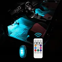 Remote Control Car Footwell Light, USB Rechargeable RGB LED Light, Waterproof Car Interior Decoration Light, Car Atmosphere Lights, Auto Decorative Light, Suitable for Cars, Valentine's Day Gift, Holiday Decorative Car Mods Exterior