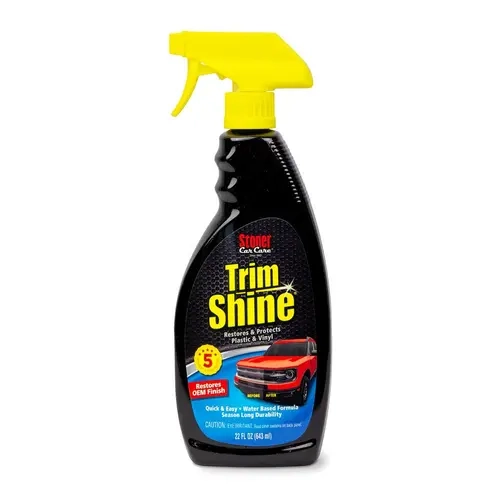 Stoner Car Care Trim Shine Car Detailing Products - 22 fl oz Water-Based Spray, Black Trim & Plastic Restorer, Vinyl & Rubber Fix, Protect Against Harmful UV Rays, Quick & Easy Results, Long-Lasting Shine, OEM Look, All Seasons Use
