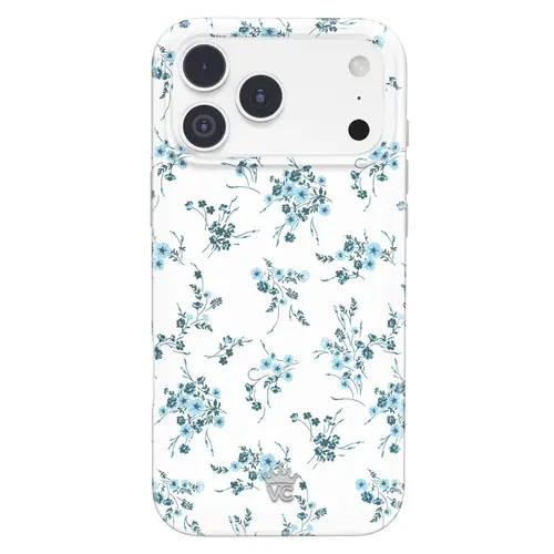Velvet Caviar French Blue Floral iPhone Case - Cute Shockproof Drop Protection Cover for Smartphone, Cellphone, Wireless Handheld Devices, Magnetic Grip Accessory (Fits 18 Pro Max, 18 Pro, 17, 16, 15 & More)
