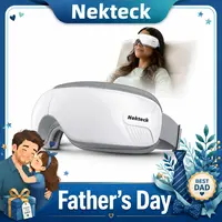 Nekteck fathersdaygift Eye Massager with Heat & Bluetooth Music, Comfort Eye Mask for Relaxation, 5 Massage Modes, 15 mins Auto-Off, Ideal Gift for Men & Women,Christmas 's Day Present