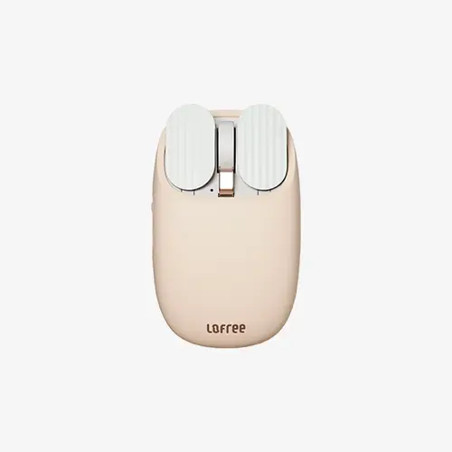 Lofree Wavy Chips Dual-Mode Wireless Bluetooth Ergonomic Mouse - Gesture Control, Lightweight Compact Design, 5 Adjustable DPI Levels, Ideal for Remote Work, Milk Shake & Olive Colors, Computer Office Accessory