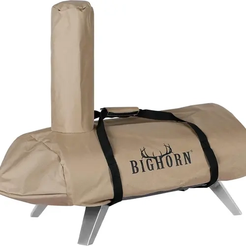 BIG HORN OUTDOORS Pellet Pizza Oven Protector Cover - Durable Elastic Polyester-Synthetic Oxford Fabric, 12"/16" Size, Wind-Steady Band, Easy Storage for Backyard Camping Outdoor Grill Dust Protection