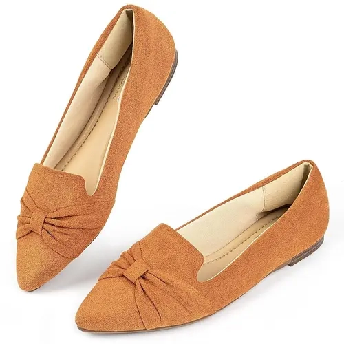 MUSSHOE Women’s Stylish Flatform Loafers - Work Flats with Running Foam, Arch Support for Daily Office, Bedroom Wear