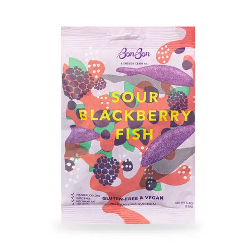 BonBon's Sour Blackberry Fish Candy
