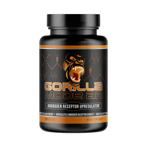 Gorilla Mode AR Upregulator Dietary Fitness Healthcare Supplement - 120-cap Supply, Sugar-Free, Energy Booster, Supports Leaner Body for Adults in Calorie Deficit