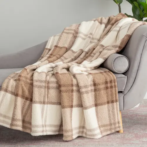 Berkshire Retro Plaid Plush 60x70 Throw