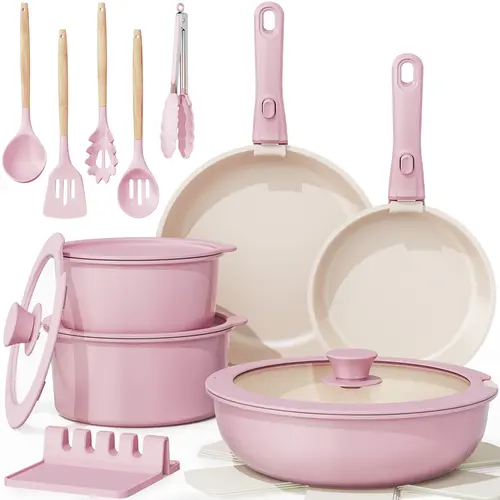 Astercook 21 Pcs Pots and Pans Set Nonstick - Kitchen Cookware Set with Detachable Handle,Dishwasher Oven Safe Aluminum Durability Cooking Summer sale deals for you