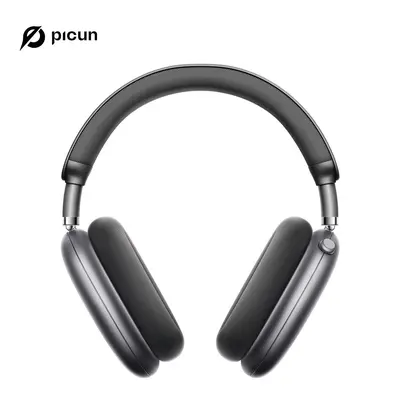 Picun F8 Pro Noise-Cancellation Wireless Bluetooth Headphones, Custom EQ, Detachable Fabric Earcups, Bluetooth 5.4, Seamless Dual Device Pairing, 96-Hour Standby Time, iPhone/Android Compatible, Cool Tech Gadgets for Summer Gifting,summ Grey Earbud,father