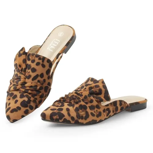 MUSSHOE Women’s Comfy Bowknot Slip-On Mules Flats - Breathable Footwear for Daily Active Wear