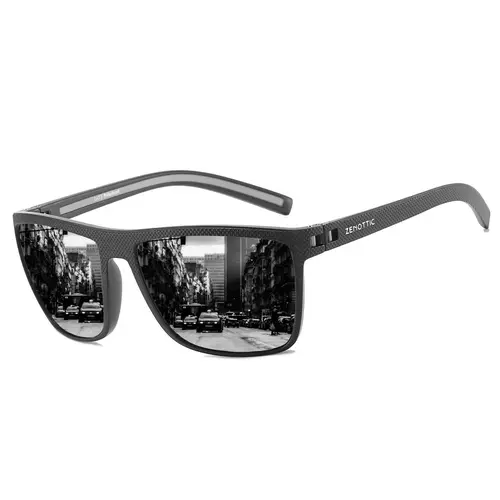 ZENOTTIC Men's Casual Polarized Sunglasses - TR90 Frame, Anti-Slip Memory Design, Anti-UV HD TAC Lenses, Lightweight, Driving Style Over Frame Fit, Black Contemporary Fashion Eyewear Accessories, Anti-Uv Men's Sunglasses