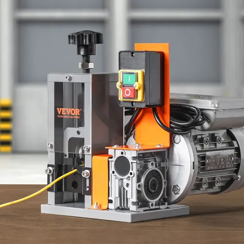 VEVOR 180W Motor Automatic Wire Stripping Machine, 60 ft/min Stripping Speed Hardware Tool with Instructions, 0.06"-0.98" Range, Visible Depth Reference, Cast Aluminum Build for Scrap Copper Recycling, Hands-Free Tools and Gadgets, Father's Day Gift