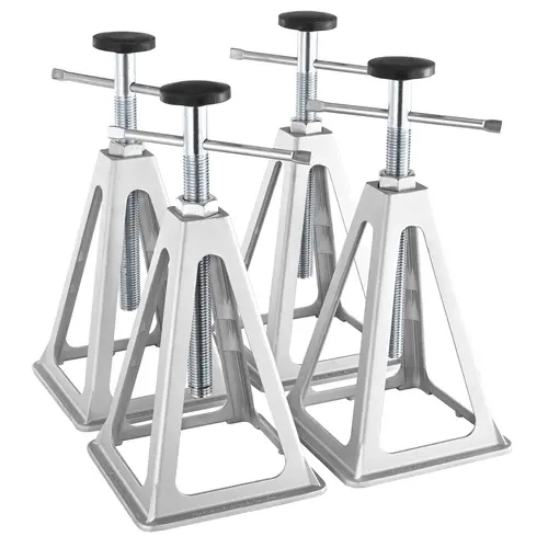 VEVOR 4-Pack Portable ADC12 Die-Cast Aluminum RV Stabilizer Jack Stands, 6000 Lbs Capacity 20# Galvanized Single Screw Jacks, 11-17 in Adjustable, Cushioned Rubber Ring Top, 6.6lb, Lightweight for RVs Trailers Outdoor Enthusiasts