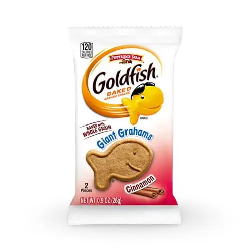 Goldfish Giant Grahams Shaped Cinnamon Goldfish | .9 Oz, 15 Pack