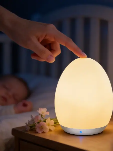 Night Light for Kids, Egg Light for Nursery with 7 RGB Colors Changeable & Stepless Dimming, Rechargeable Tap Light & Touch Control - Baby items, Interior decoration |Mother’s Day Special, Summervibes