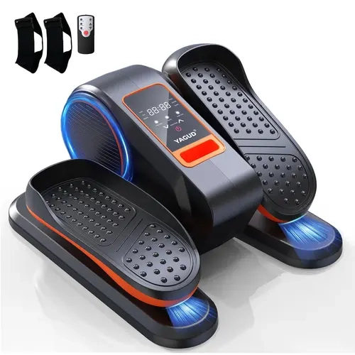 Under Desk Elliptical Machine, Electric Ellipse Leg Exerciser for Adult, Quiet & Portable Electric Seated Pedal Exerciser with Remote Control & 12 Adjustable Speeds