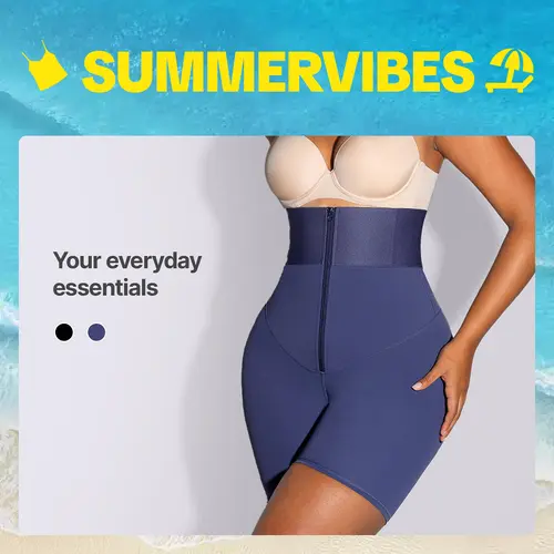 SHAPELLX Women's AirSlim Shapewear Shorts - Comfortable Waistband, Zipper Design, Ideal for Workout & Loungewear, Love-Worthy Womenswear Bottoms