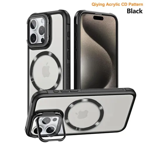 Magnetic Smartphone Casing & Accessories Set - Shockproof, Transparent, Scratch-Resistant, Waterproof, Durable Cover with Camera Lens Protector & Holder, Compatible with iPhone16 Pro,15,14 Plus,13 Pro Max