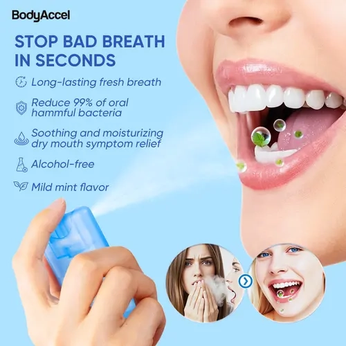 【BodyAccel】 Probiotic Oral Spray | 20ml Breath Freshener for Long-Lasting Freshness & Oral Care | Portable & Sugar-Free #springtok Cleanser Mouthwash