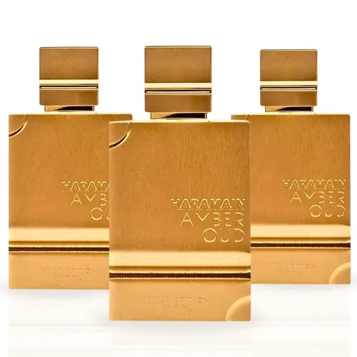 Amber Oud Gold Edition EDP Spray 100ML (3.4OZ) By Al Haramain | Refreshing and Sweet Fragrance. (PACK OF 3)