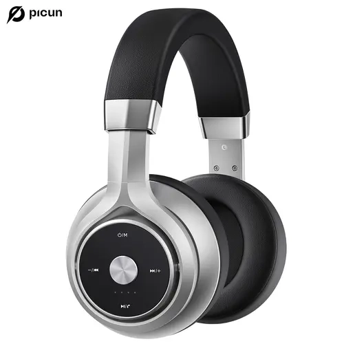 Picun P28X Wireless Dynamic Hybrid Dual Driver Over-Ear Headphones - Bluetooth 5.3, Electronic, Anti-Entanglement, 30H Playback, EQ Modes, Microphone, Soft Earpads, Foldable, Wired Charging, 24ft Range, Gaming, Travel Use