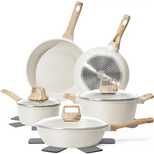 [New] SODAY 12pcs POTS and Pans Set,NonStick Granite Cookware Set Induction Cookware, Non-Toxic Healthy Non-Stick Kitchen Cooking Set,Kitchenware,stock up on specials,thanksgiving, blackfriday, christmas