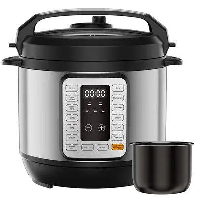 Sweetcrispy Electric Pressure Cooker, Multi-Function Pressure Cooker with Preset Programs for Rice, Soup, Beans and Meal Prep for Family Busy Weeknights