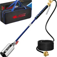 ARTFLAMM Propane Torch Weed Burner Kit with Storage Bag, Weed Torch with 10 FT Hose, Self Igniter Weed Flame Torch for Fire Pit, Roofing(Propane Tank Not Included)