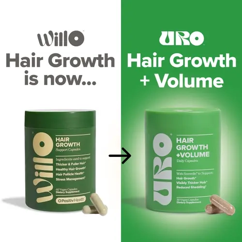 Hair Growth + Volume Capsules - URO (3-pack) – Clinically-Studied Serevelle Saw Palmetto to Support Thicker Hair and Reduction in Shedding & Thinning – 90 Day Supply (1 Capsule Daily)