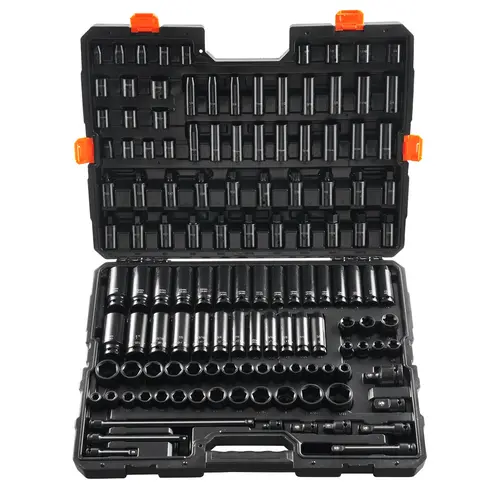 【DealsForYouDays】VEVOR Impact Resistant Hex Socket Set,Drive Socket Wrenches Combo Tool with Bit Ratchet, High Torque Mechanic Automotive Tools