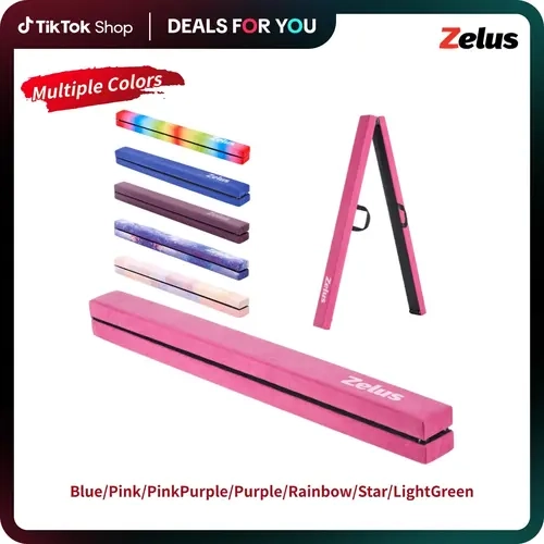 ZELUS Gymnastics Balance Beam, Floor Balance Beam /Carry Handles Anti-Slip Base for Kids,gift,Home/Outdoorfun Gym,fitness,all seasons,gift idea,AB Training|#TikTokShopFallDealsForYou