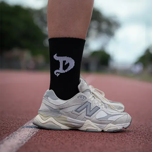 DRAGON PHARMA Dragon Socks Black Breathable Cotton Socks for Comfort and Style