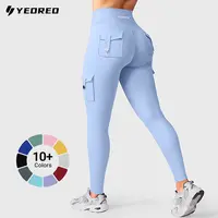 YEOREO CoreFlex Workout Cargo Leggings with Pockets for Women Hidden Scrunch Butt Lifting Leggings Gym Yoga Pants summerwins