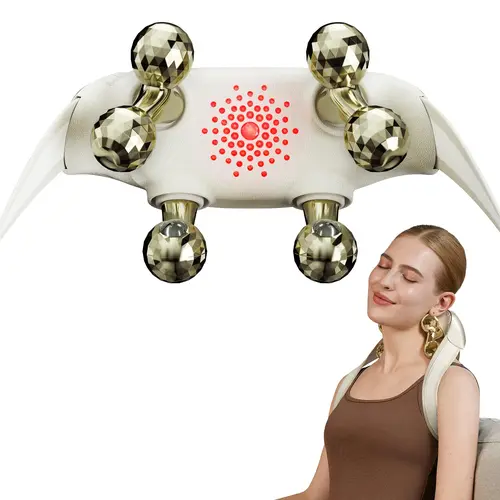 SKG Neck Massager with Heat Deep Tissue Shiatsu, Cordless & Portable, Pain Relief for Neck & Shoulders