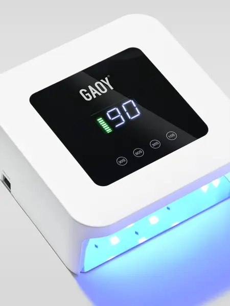 GAOY Cordless UV LED Nail Lamp for Gel Nails, Rechargeable UV Light, Professional Nail Dryer with 4 Timers, Automatic Sensor and Sensitive Mode for Fast Curing, White