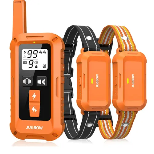 Jugbow Dog Collar - 4200FT Dog Collar with Remote, IPX8 Waterproof Electric Collar with 4 Training Modes, Security Lock, Rechargeable e-Collar-DT68