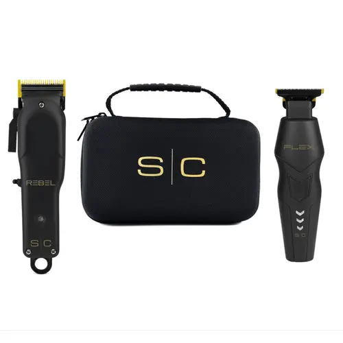 StyleCraft Super Set - Rebel Cordless Hair Clipper & Flex Cordless Hair Trimmer Set with Hair Trimmer and Hair Clipper Super-Torque Rotary Motor