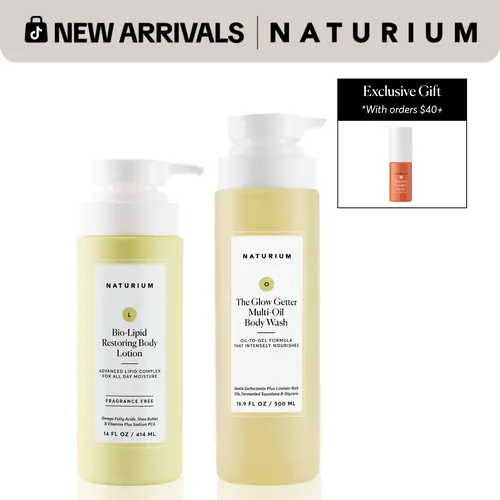 Naturium The Glowing Body Bundle - Glow Getter Multi-Oil Body Wash & Bio-Lipid Restoring Body Lotion Body Lotion Set Body Kits