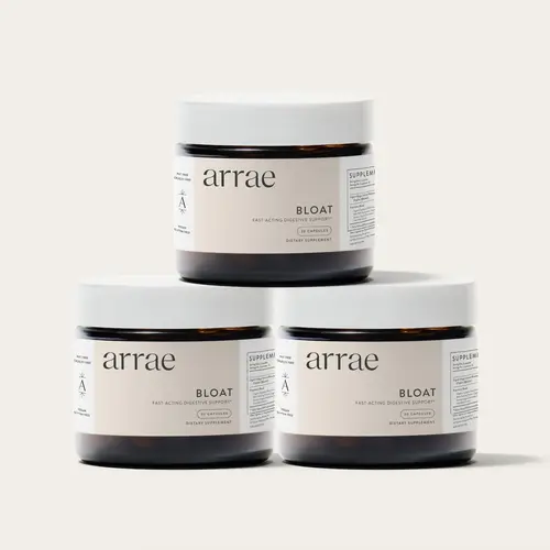 Arrae Bloat Mini Triple Pack | Fast-Acting Bloating Relief Digestive Enzymes & Gas Relief Capsules| 3 x 15 day Supply Natural Dietary Supplement